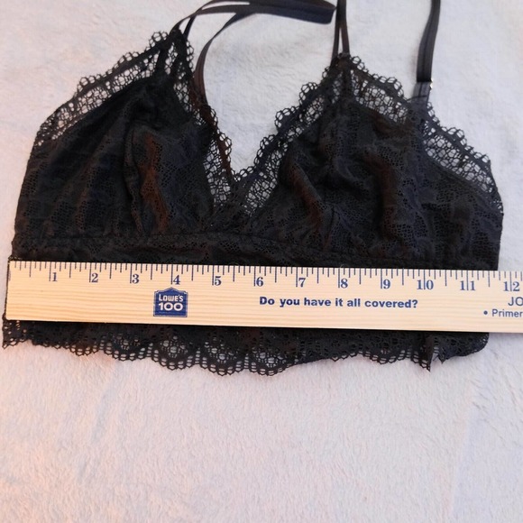 Soma Womens Bra S Breathtaking Bralette Lace Crochet Black Sheer Lightweight - Picture 6 of 7